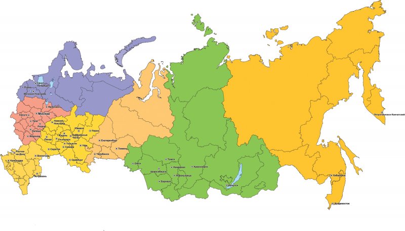Области России - список областей РФ